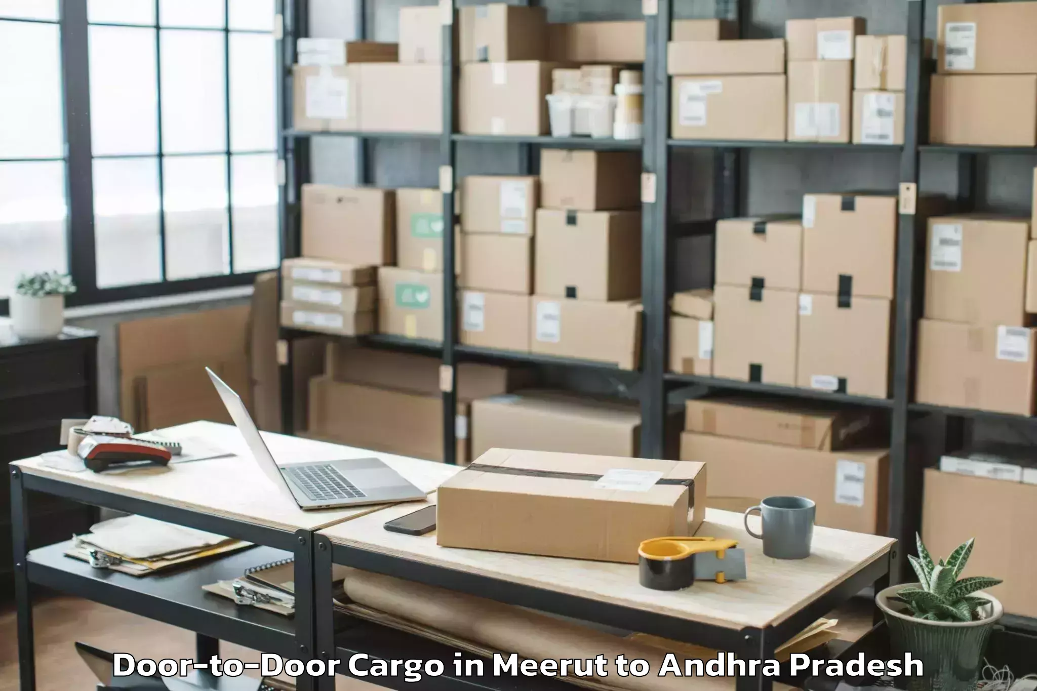 Book Meerut to Ganganapalle Door To Door Cargo Online